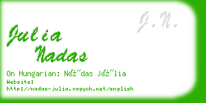 julia nadas business card